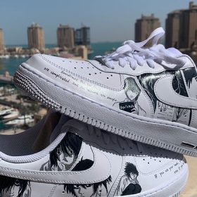 Death Note Manga Themed Custom Shoes - Unique Sneakers Inspired by Japanese Anime