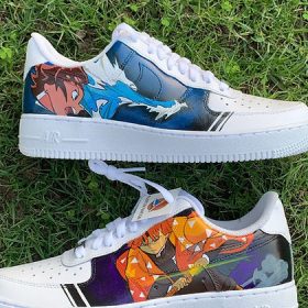 Demon Slayer Tanjiro & Zenitsu Themed Custom Shoes - Unique Sneakers Inspired by the Hashira Warriors