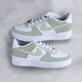 Custom Air Force 1 'Pistachio Green' pastel shade green sneakers unisex AF1 Fashion 2024